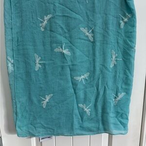 Charlotte Daniel Turquoise Dragonfly Scarf